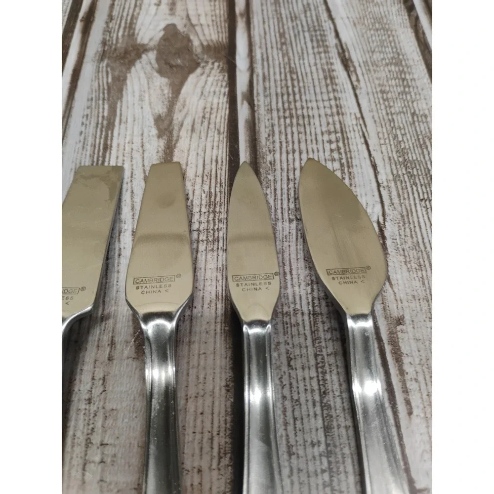 Set Of 6 Cambridge PALM TREE w/ Coconuts Stainless Satin Mini Serving Set 5 1/2